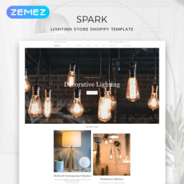 Spark Lighting Store Modern Shopify Theme #82644