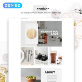 Cooker Kitchen Supplies Shop Modern Shopify Theme #82694