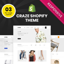 Craze The Multishop Responsive Premium Shopify Theme #83515