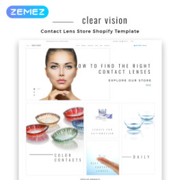 Clear Vision Optometry Multipage Clean Shopify Theme # 83526