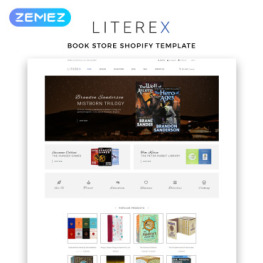 Literex Book Store Multipage Shopify Theme #83527