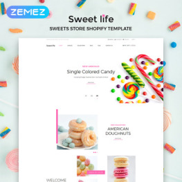 Sweet Life Sweet Store Multipage Clean Shopify Theme #83883