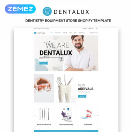 Dentalus Dental Store e ommerce Clean Shopify Theme #83971