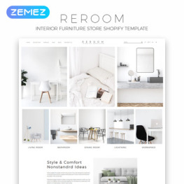 Reroom Furniture Store Multipage Clean Shopify Theme #83972