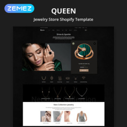 Queen Jewelry Multipage Elegant Shopify Theme #84381