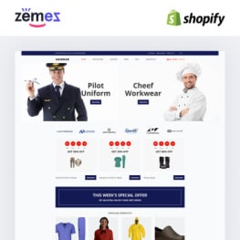Uniwear Uniform Multipage Minimalistic Shopify Theme #84425