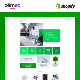 Helios Solar Energy eCommerce Modern Shopify Theme #84427