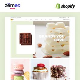 Sweet Life Sweet Shop Multipage Clean Shopify Theme #84429