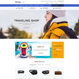 Diving Travel Accessories Store Shopify Theme # 84444