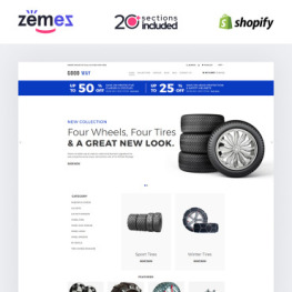 Good Way Clean Wheels Tires eCommerce Shopify Theme # 84623