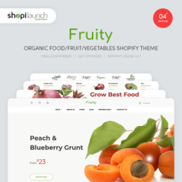Fruity Organic Food Fruit Vegetables Shopify Theme #85088