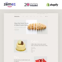 Patisseries Bakery Store Shopify Theme #85486