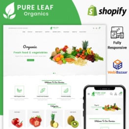 Pureleaf Organic Shopify Theme #86041