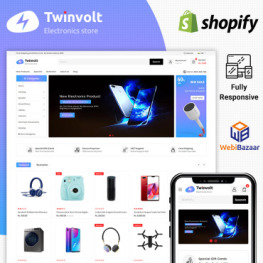 Twinvolt Electronic Shopify Theme #86112