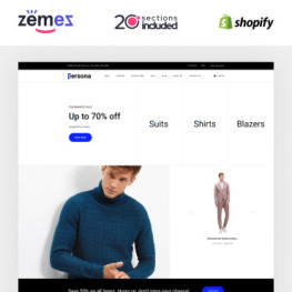 Persona Stylish Men Clothes Store Shopify Theme #87586