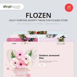 Flozen MultiPurpose Flower Store Shopify Theme # 90819