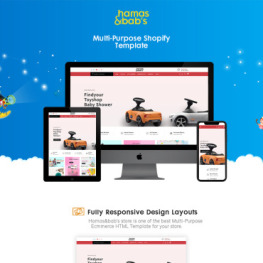 Hamas babys Baby toys eCommerce Shopify Theme #90996