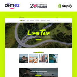 Tour Booking with Advanced Website Shopify Theme #92708