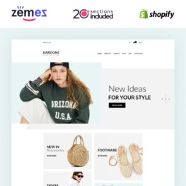 Kardone Clothing Store Modern Shopify Theme #93123