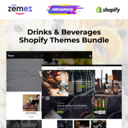Wine and Beverages Bundle Shopify Theme #94213