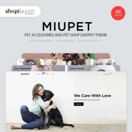MiuPet Pet Accessories and Pet Shop Shopify Theme # 94295