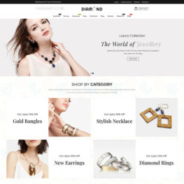 Diamond Jewellery Store Shopify Theme #95803