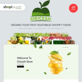 Oricesh Organic Food Fruit Vegetables Shopify Theme #96975