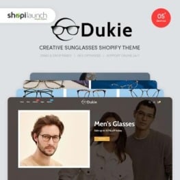 Dukie Creative Sunglasses Shopify Theme # 97749