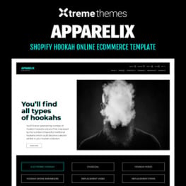Apparelix Hookah Online eCommerce Shopify Theme #98574