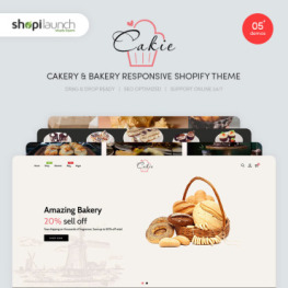 Cakie Cakery Bakery Shopify Theme #98743