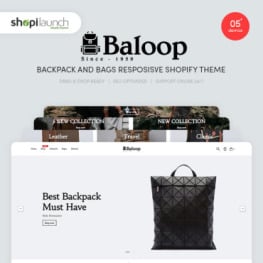 Baloop Backpack and Bags Shopify Theme #98932