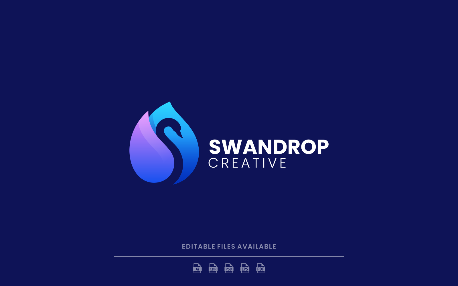 Swan Drop Gradient Logo Style