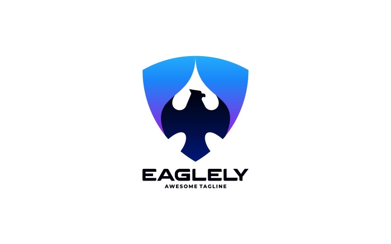 Eagle Shield Gradient Logo Logo Template