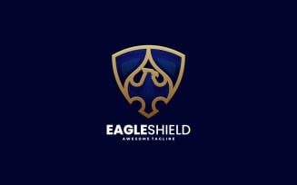 Eagle Shield Line Art Logo