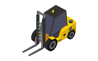 Forklift illustrated on a white