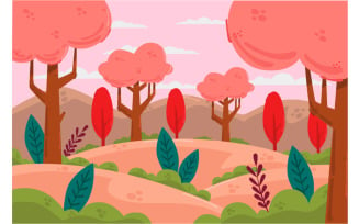 Free Autumn Landscape Background Illustration (2)