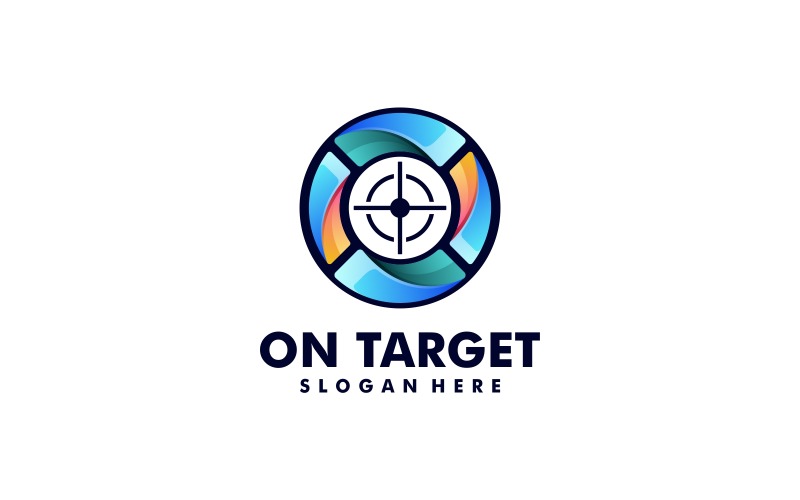 On Target Gradient Colorful Logo Logo Template
