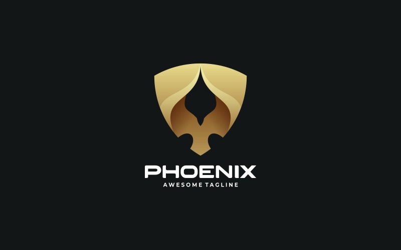 Phoenix Shield Luxury Logo Logo Template