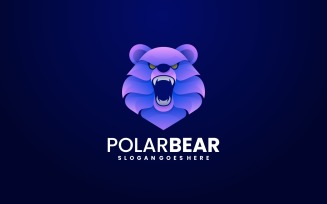 Polar Bear Gradient Colorful Logo Style