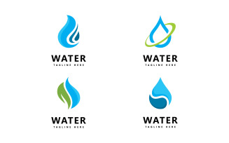Water Drop Logo Design Vector V10