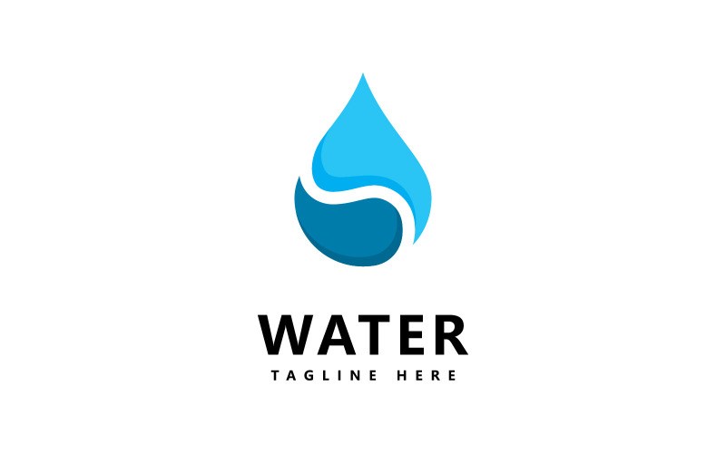 Water Drop Logo Design Vector V8 Logo Template