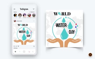 World Water Day Social Media Instagram Post Design Template-08
