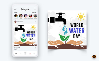 World Water Day Social Media Instagram Post Design Template-13