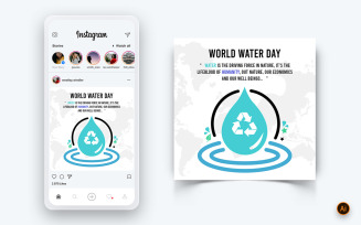 World Water Day Social Media Instagram Post Design Template-14
