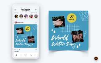 World Water Day Social Media Instagram Post Design Template-15