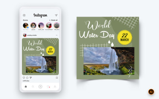 World Water Day Social Media Instagram Post Design Template-23