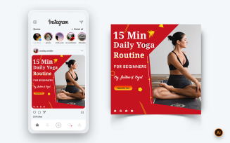 Yoga and Meditation Social Media Instagram Post Design Template-01