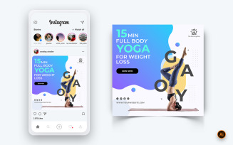 Yoga and Meditation Social Media Instagram Post Design Template-21