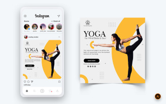 Yoga and Meditation Social Media Instagram Post Design Template-23