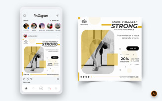 Yoga and Meditation Social Media Instagram Post Design Template-29